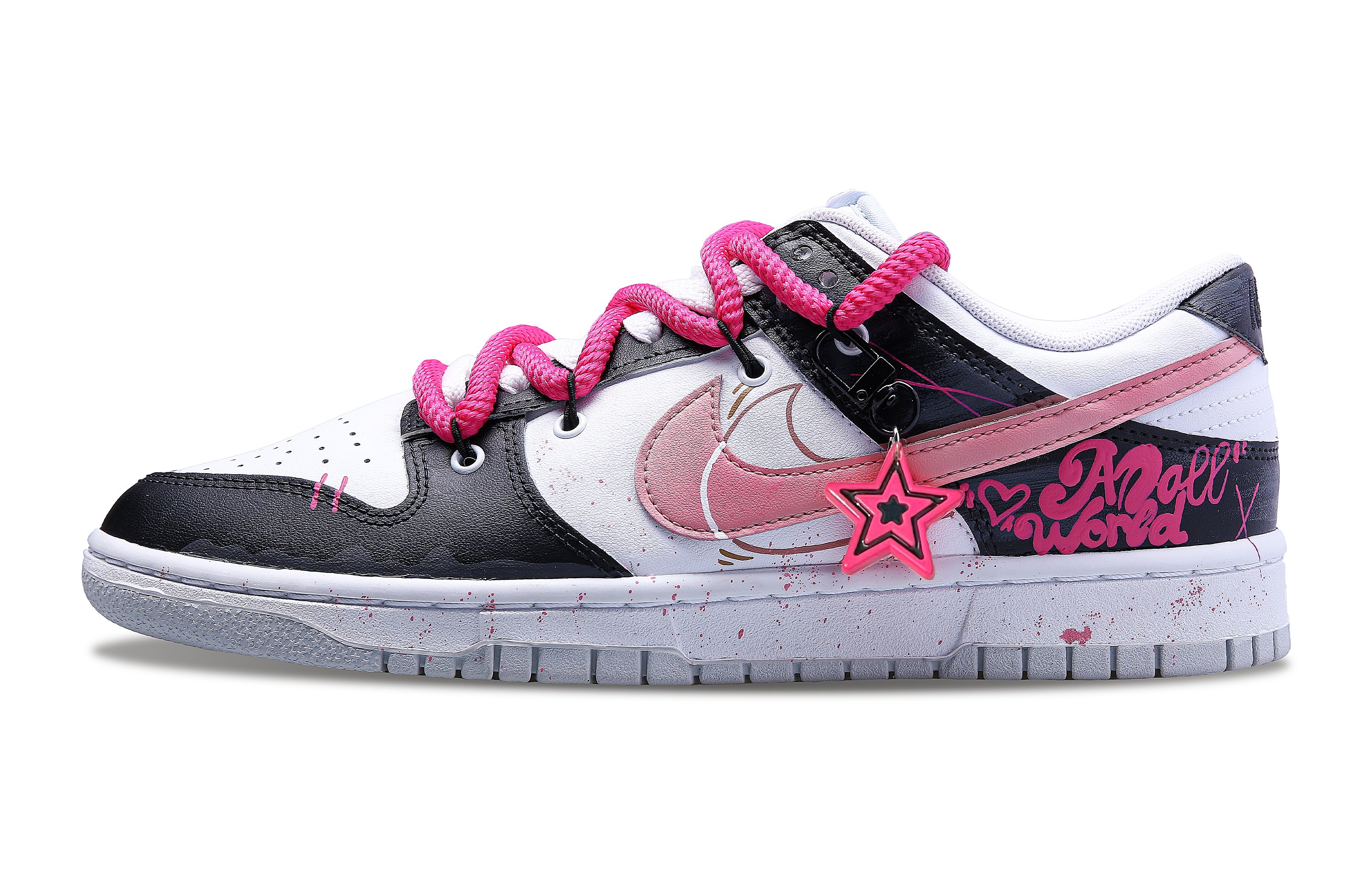 

Кроссовки Nike Dunk Skateboarding Shoes Women's Low-top Fuchsia, фуксия