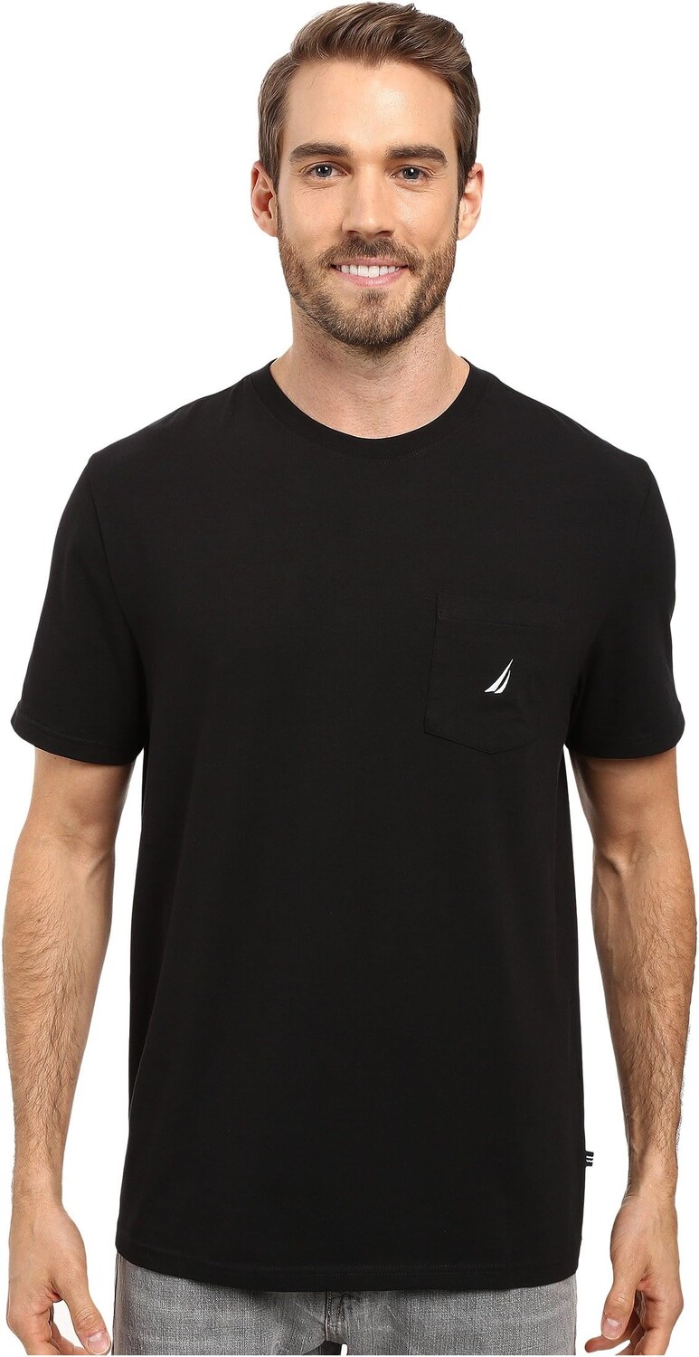 

Однотонная футболка с карманом и короткими рукавами Nautica, цвет True Black
