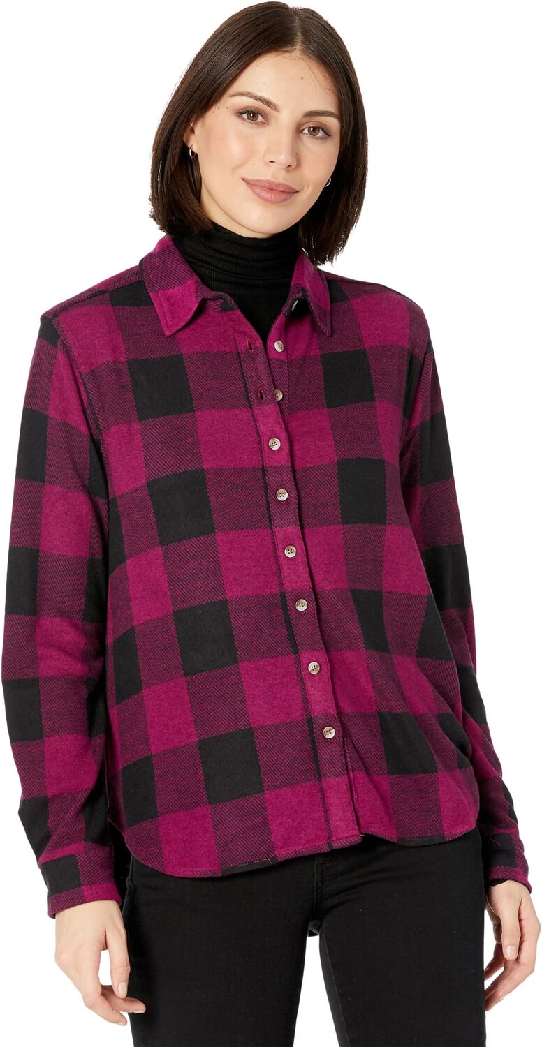 

Рубашка Dylan by True Grit Railey Sweater Knit Long Sleeve Scout Plaid Shirt Shacket, цвет Fuchsia