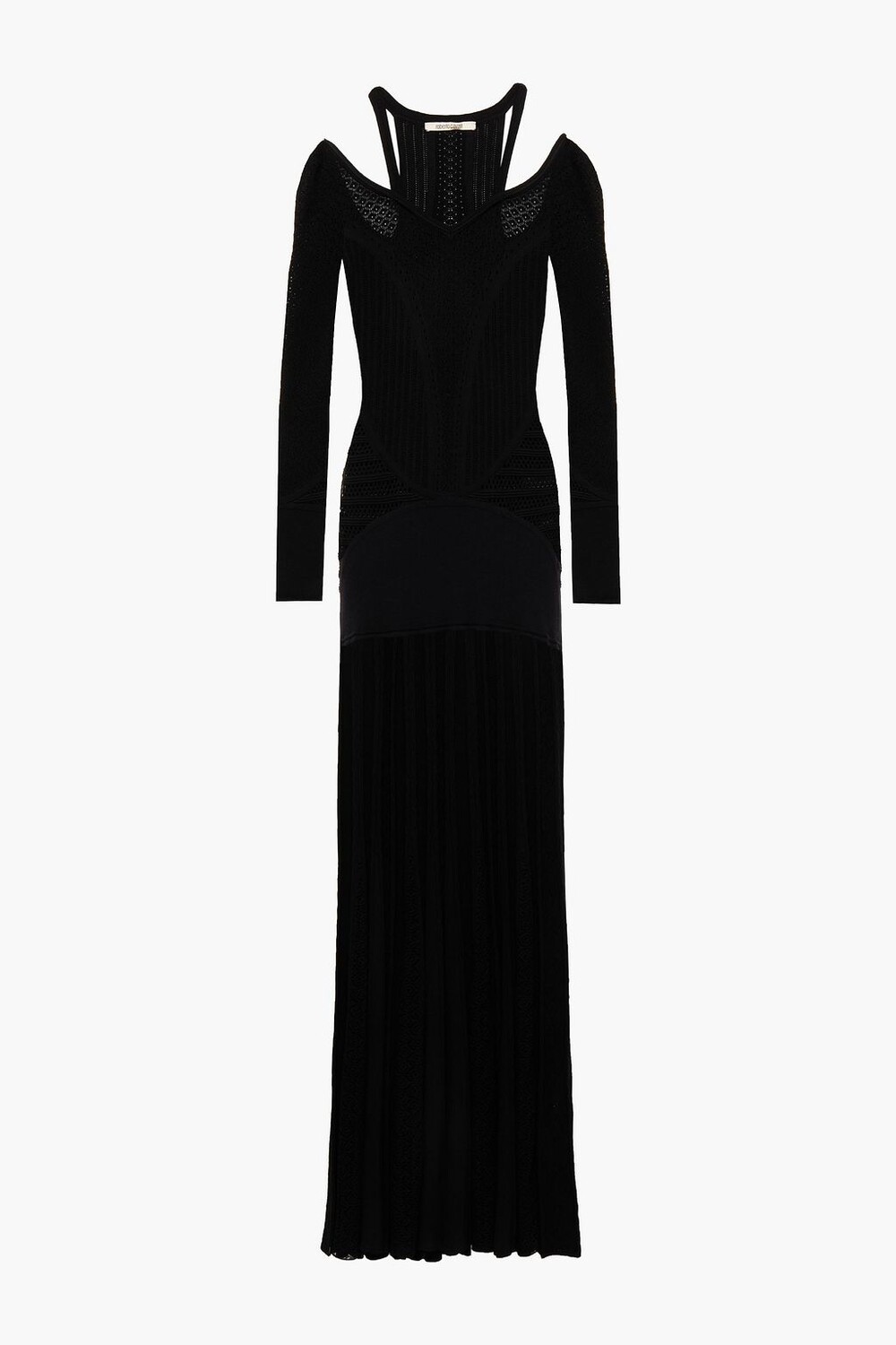

Платье макси вязки пуантелле ROBERTO CAVALLI, черный