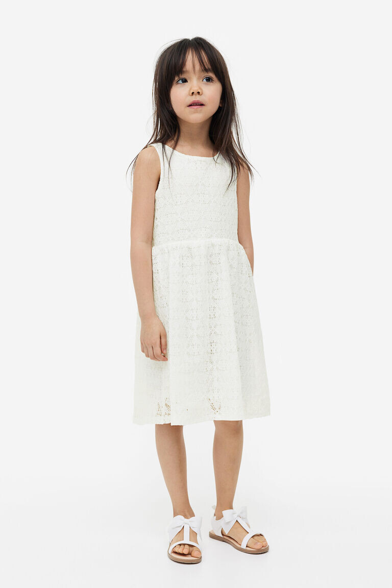 

Кружевное платье H&M, белый