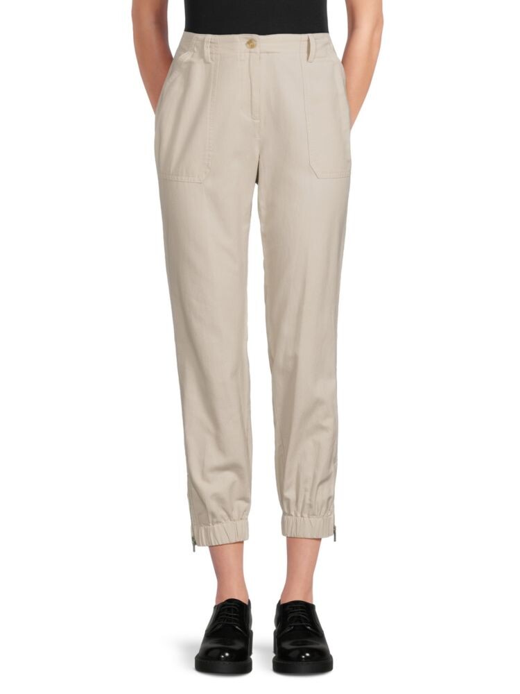

Однотонные брюки с высокой талией Calvin Klein, цвет Stoney Beige