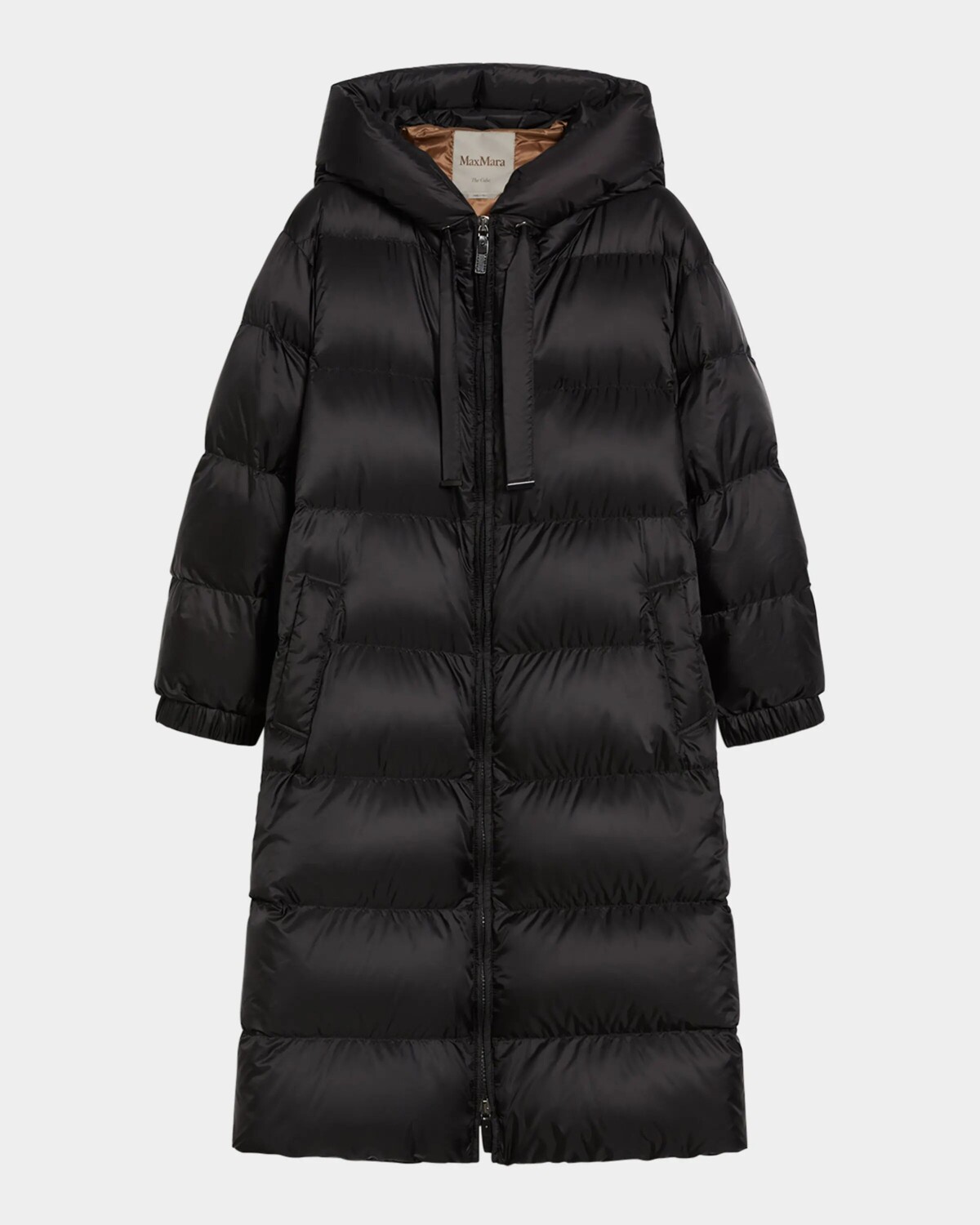 

Пуховик Seipa с капюшоном и шнурком Max Mara, черный