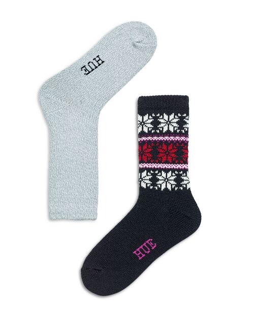 

Носки-ботинки Multi Snowflake, упаковка из 2 шт. HUE, цвет Black