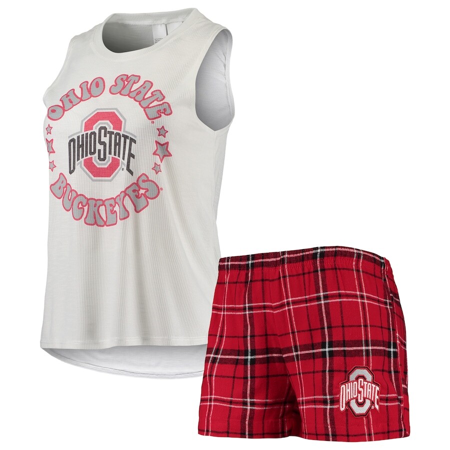 

Пижамный комплект Concepts Sport Ohio State Buckeyes, алый