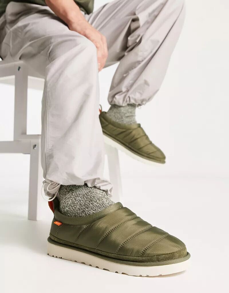 

Стеганые туфли без каблуков цвета хаки UGG Tasman LTA