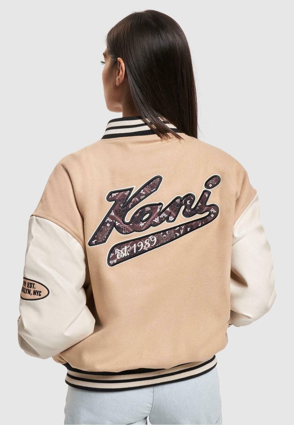 

Куртка Karl Kani KW233-058-1 RETRO PATCH BLOCK COLLEGE, песочный кремовый, Бежевый, Куртка Karl Kani KW233-058-1 RETRO PATCH BLOCK COLLEGE, песочный кремовый