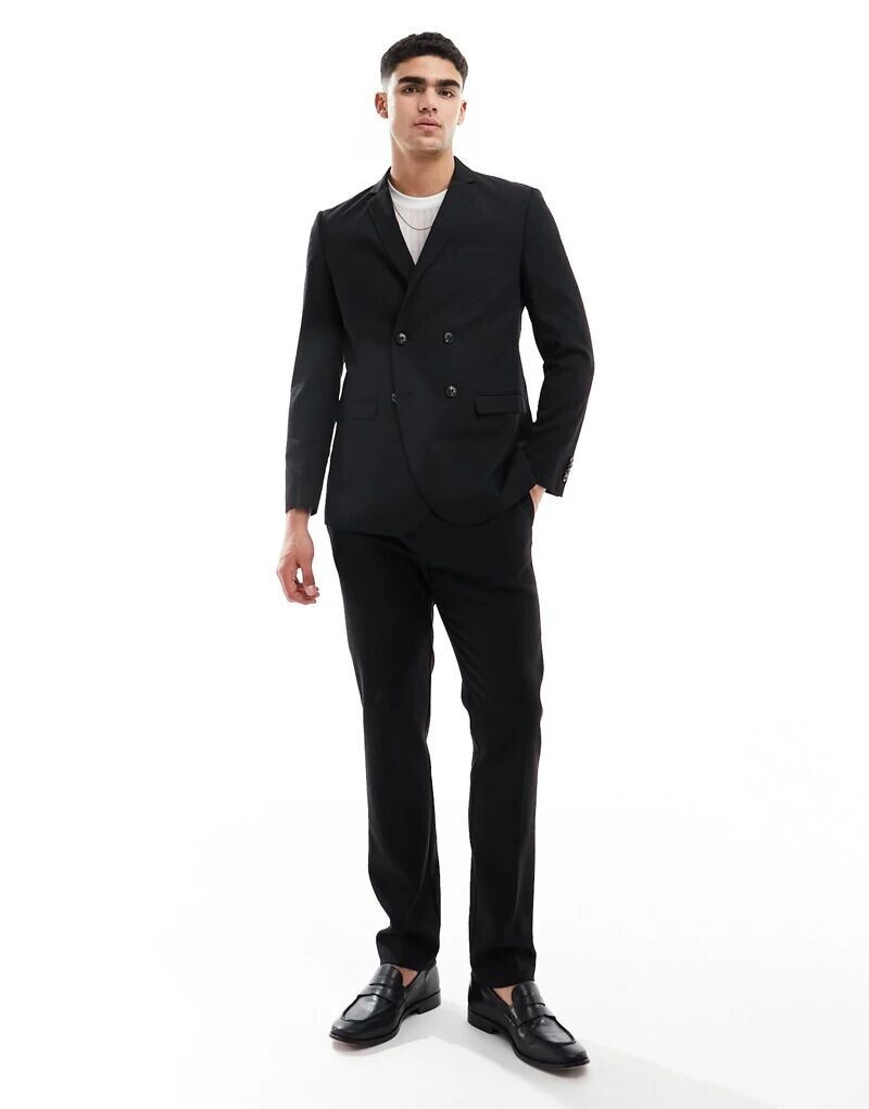 

Черный двубортный пиджак Jack & Jones Premium