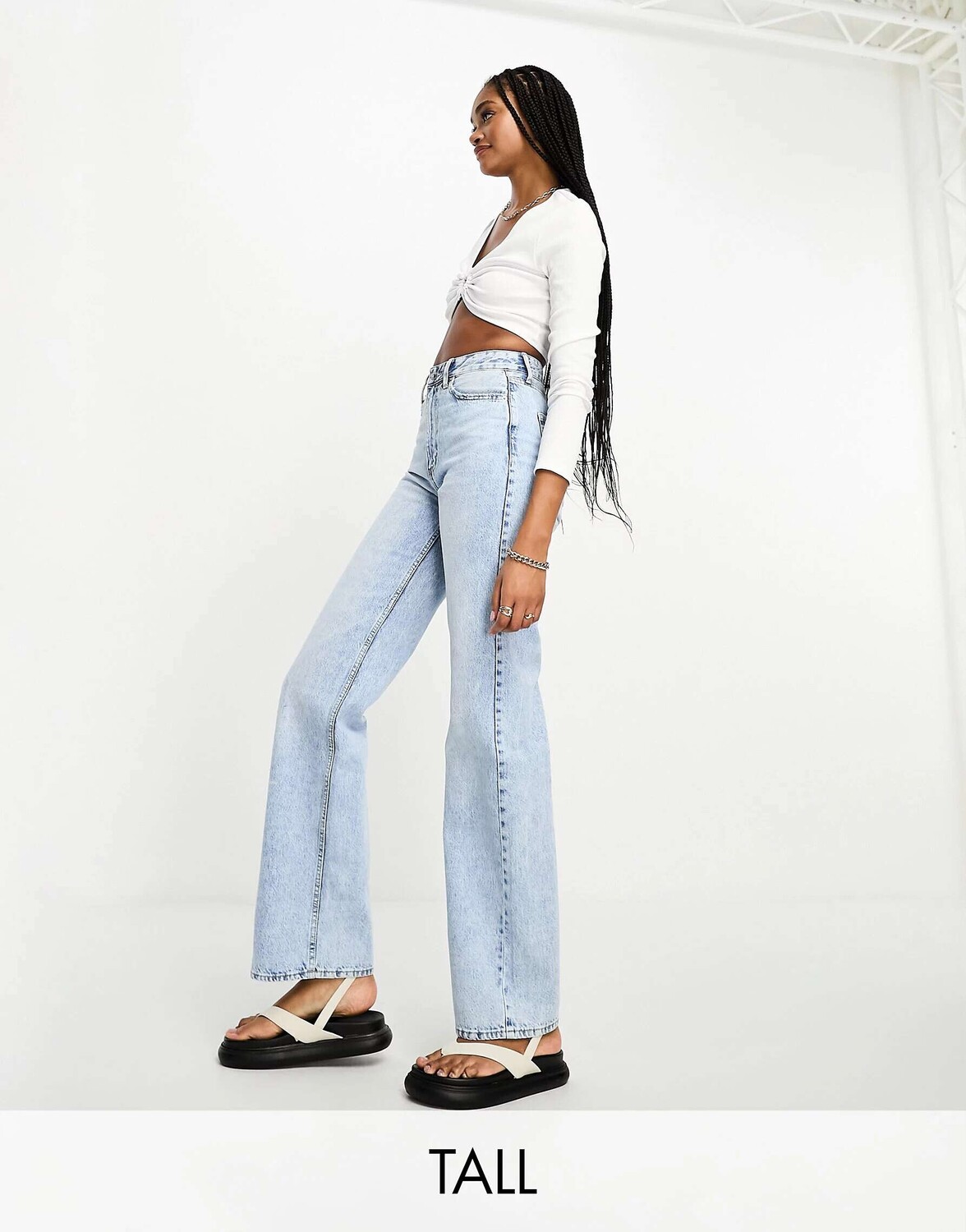 

Светло-голубые узкие джинсы для мамы River Island