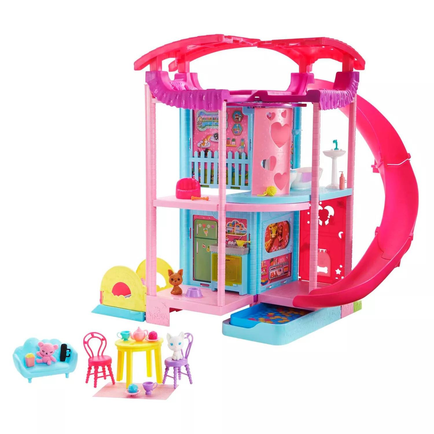 

Кукольный домик Barbie Chelsea Playhouse с домашними животными и более 15 аксессуарами Barbie