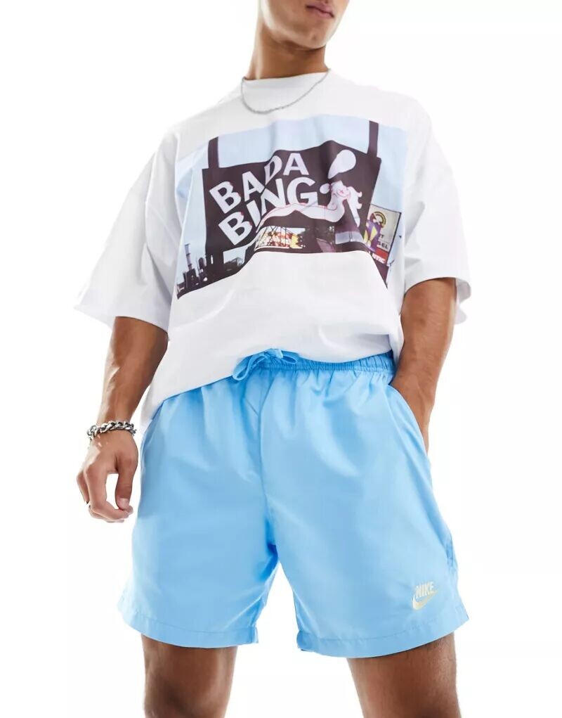 

Синие тканые шорты Nike Club Vignette