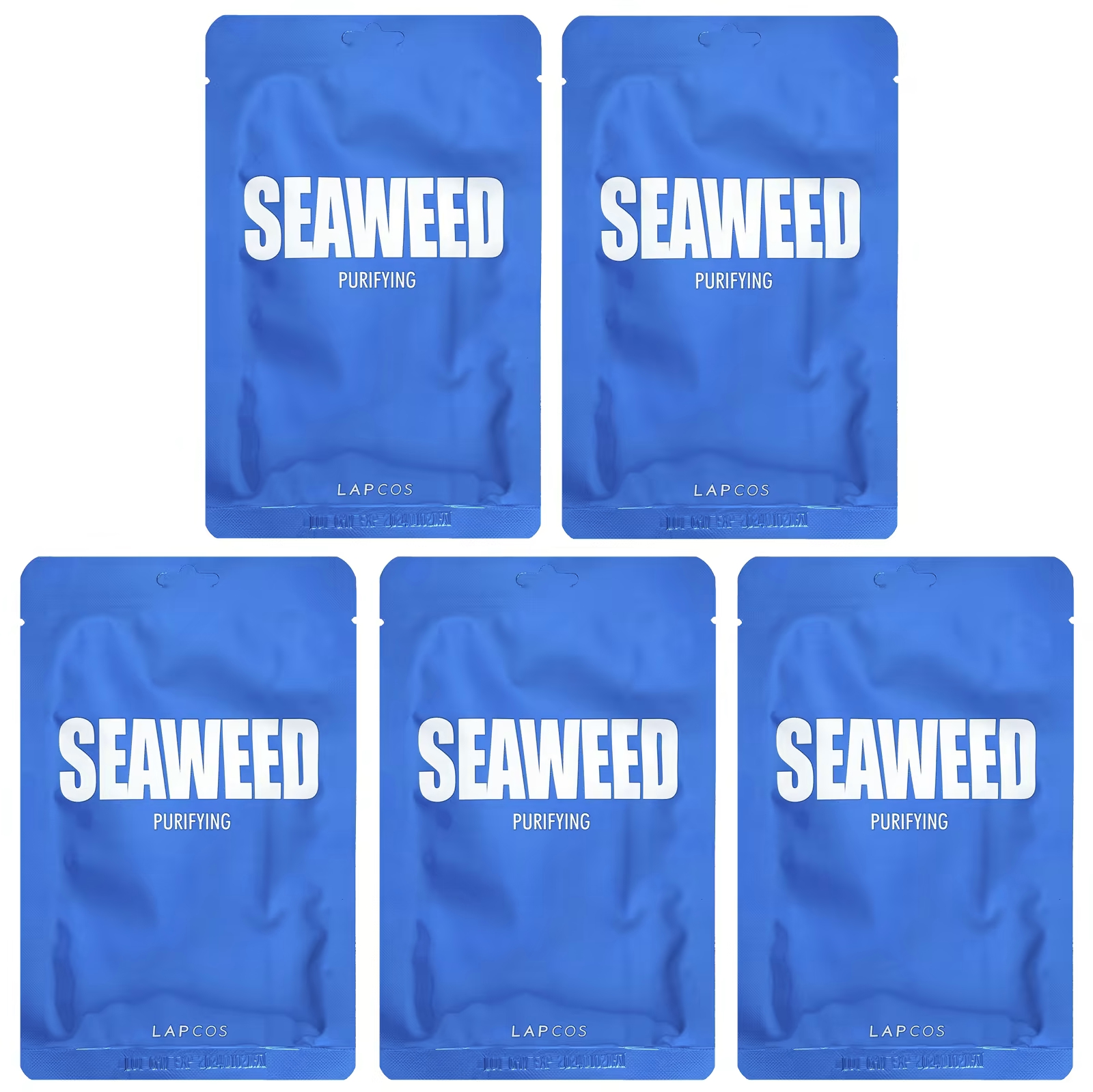 Набор очищающих масок Lapcos Seaweed Beauty, 5 листов по 25 мл lapcos набор очищающих тканевых масок с морскими водорослями 5 шт по 25 мл 0 84 жидк унции