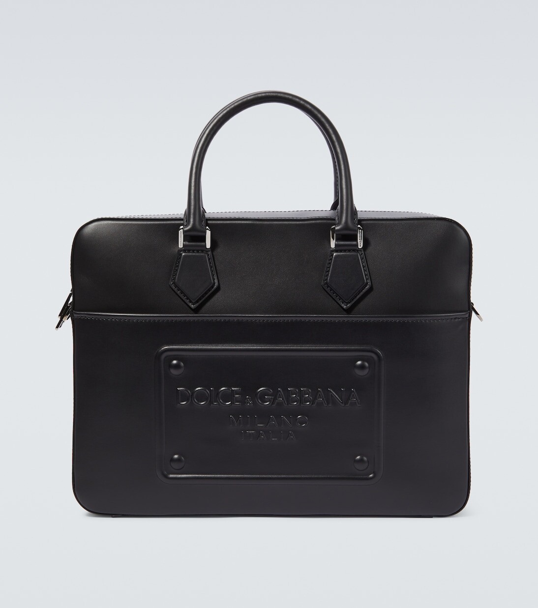 

Портфель из тисненой кожи Dolce&Gabbana, черный