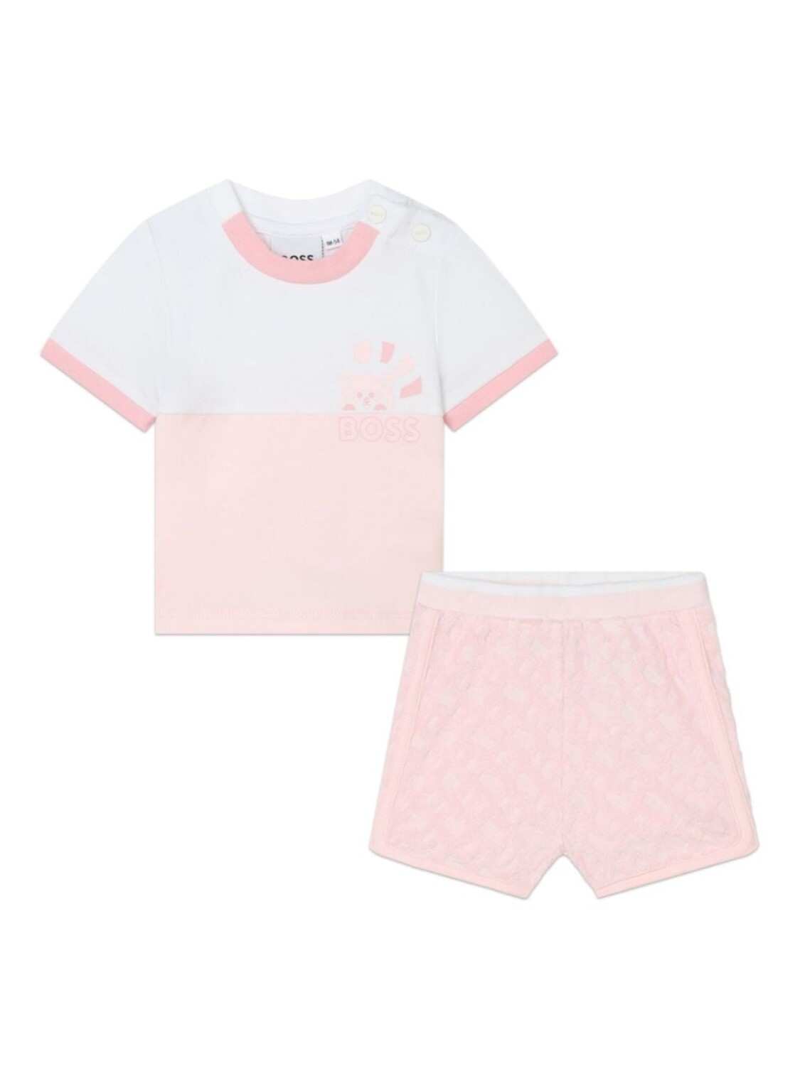 

BOSS Kidswear комплект из футболки и шорт с логотипом, розовый