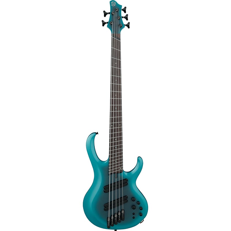 цена Басс гитара Ibanez 2022 BTB605 Bass Workshop BTB 5-String Multi Scale Bass Guitar - Cerulean Aura Burst Matte
