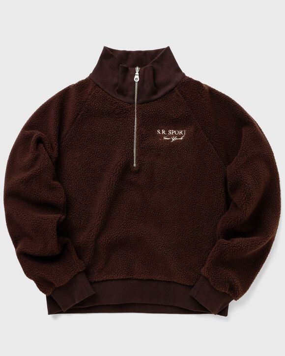 

Свитер Sporty & Rich Wmns Sherpa Fleece Quarter Zip, цвет chocolate