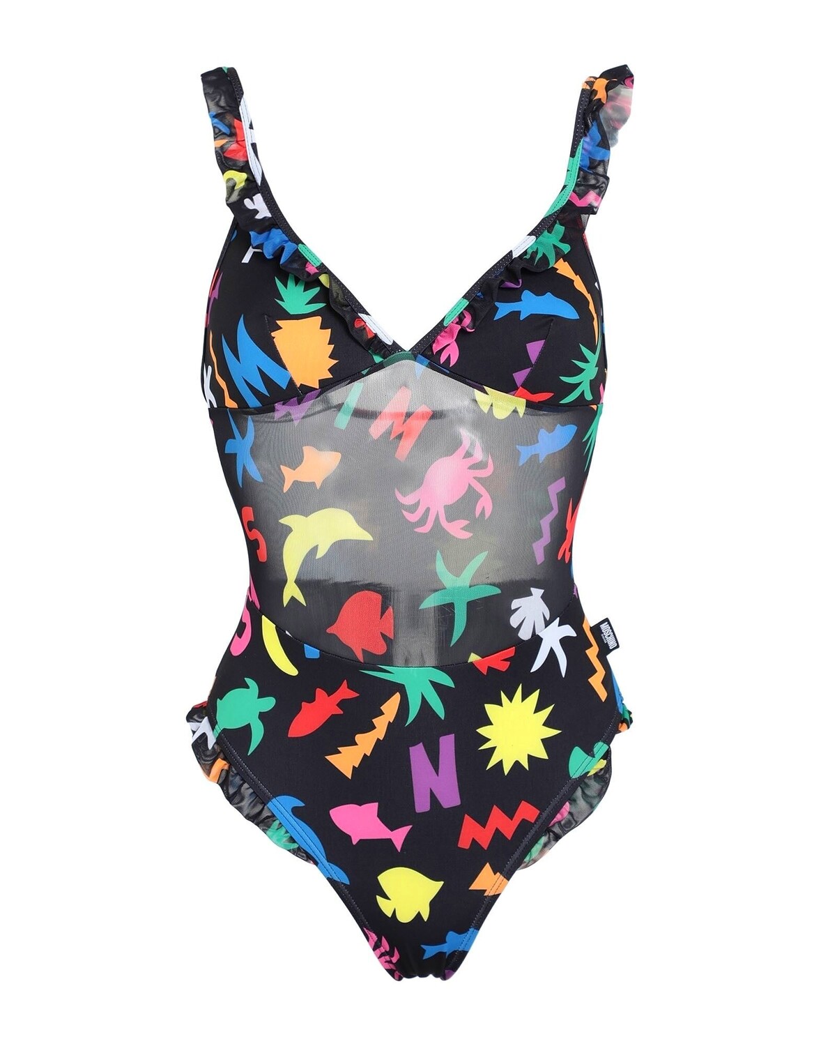 

Цельный купальник Moschino, черный