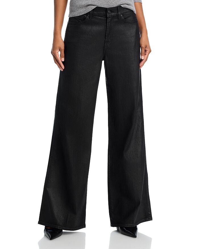 

Джинсы широкого кроя 7 For All Mankind Lotta цвета Jet Setter, черный