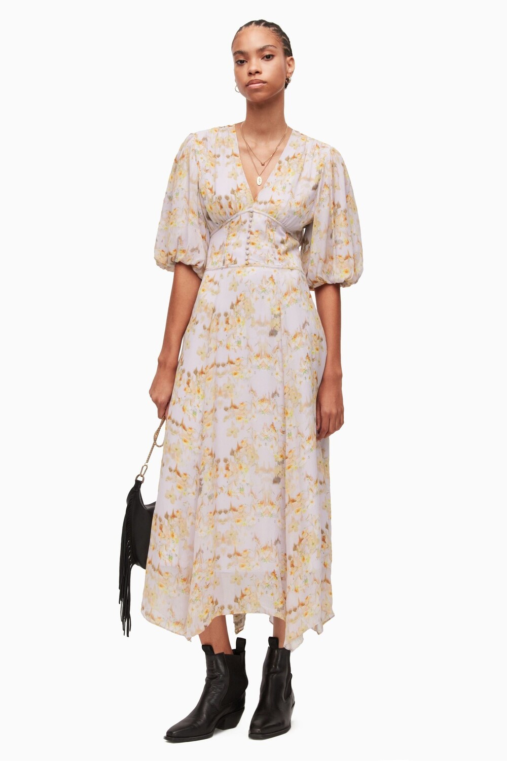 

Allsaints Aspen Momo желтое платье All Saints, желтый