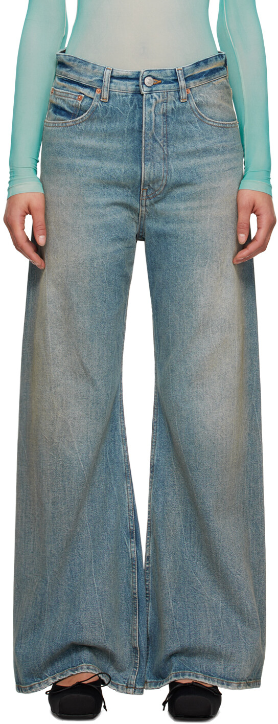 

Синие расклешенные джинсы MM6 Maison Margiela
