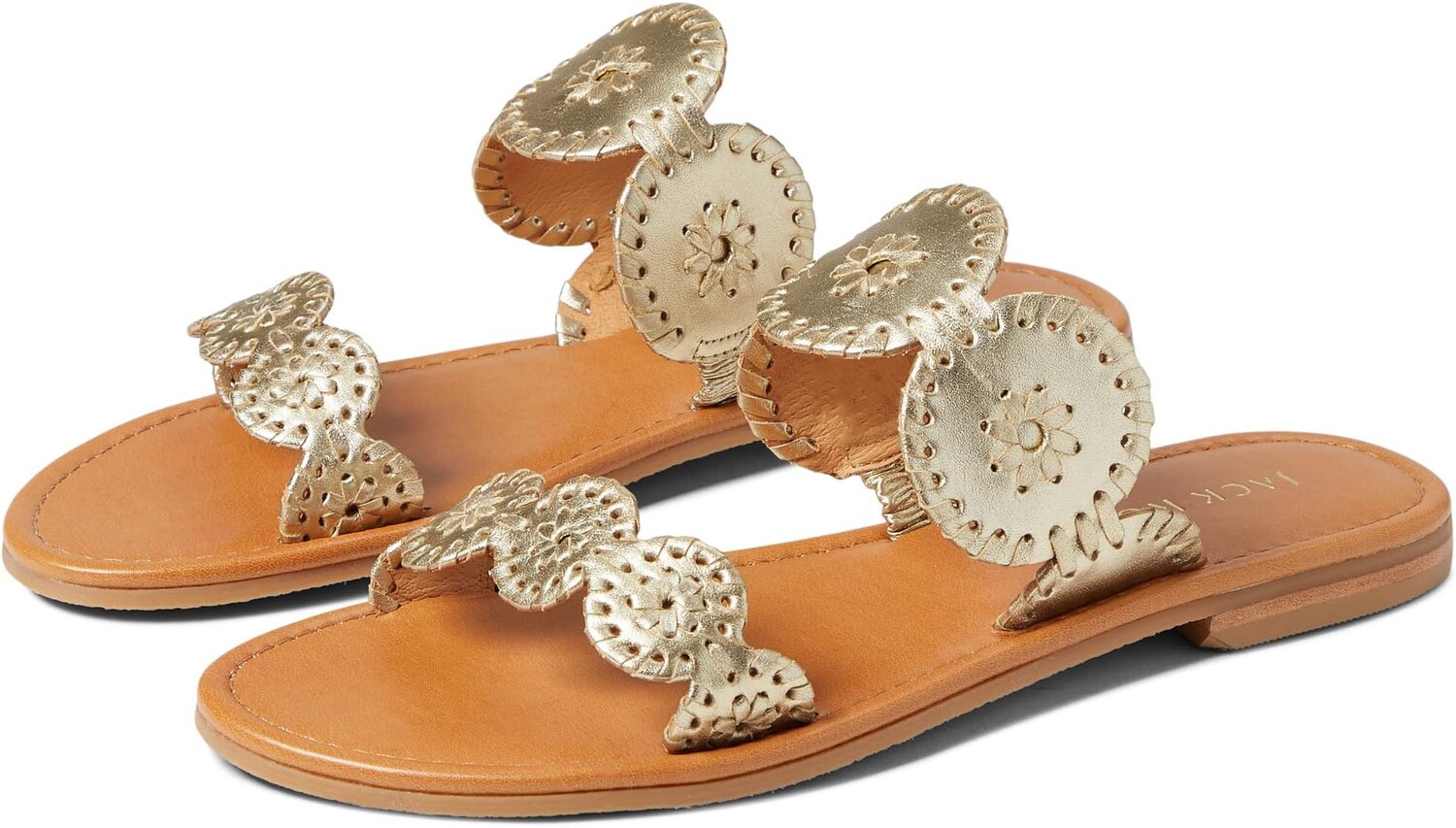 

Сандалии на плоской подошве Lauren II Sandal Jack Rogers, цвет Platinum/Platinum