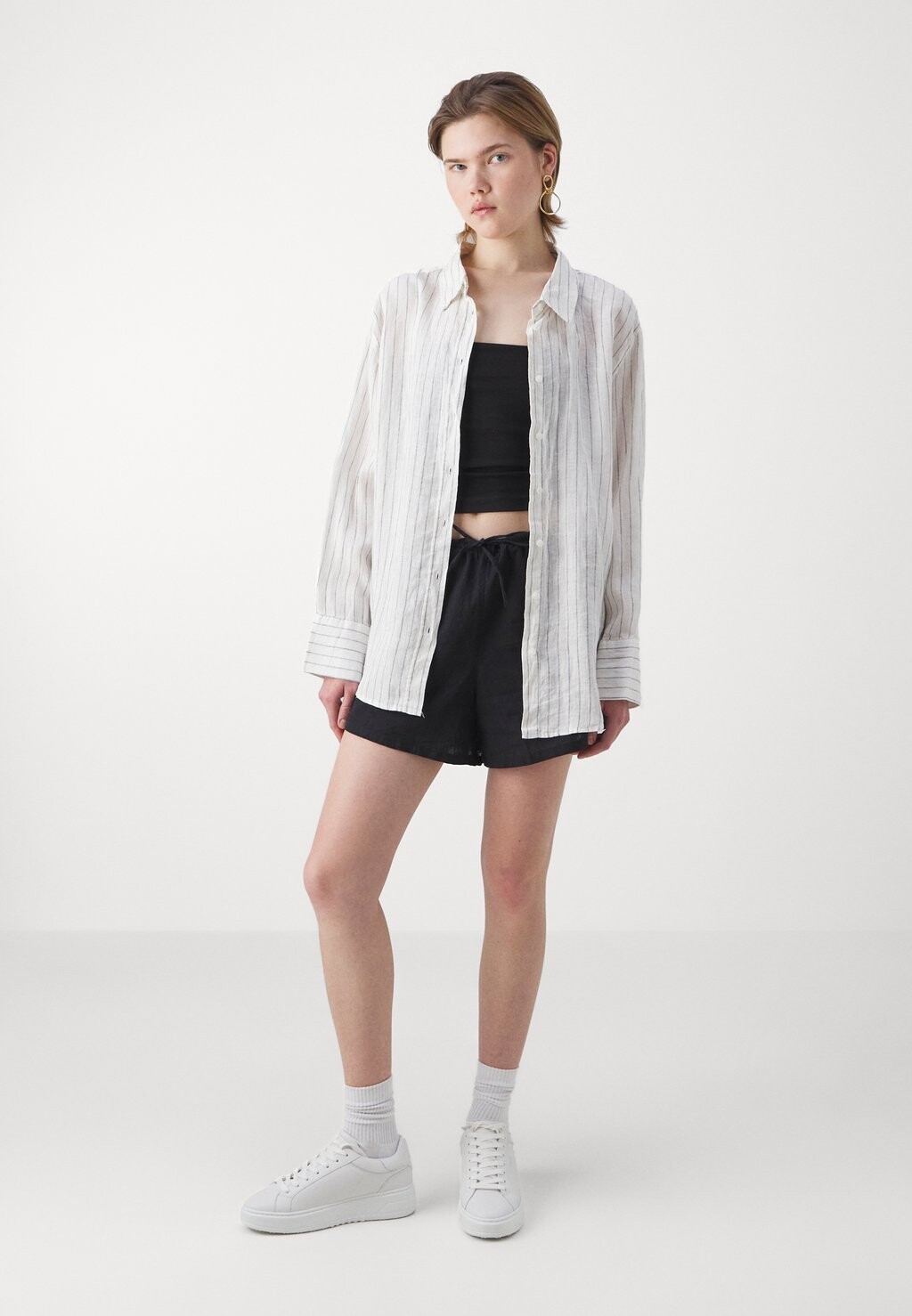 

Рубашка-блузка SHIRT Gina Tricot, кремовый