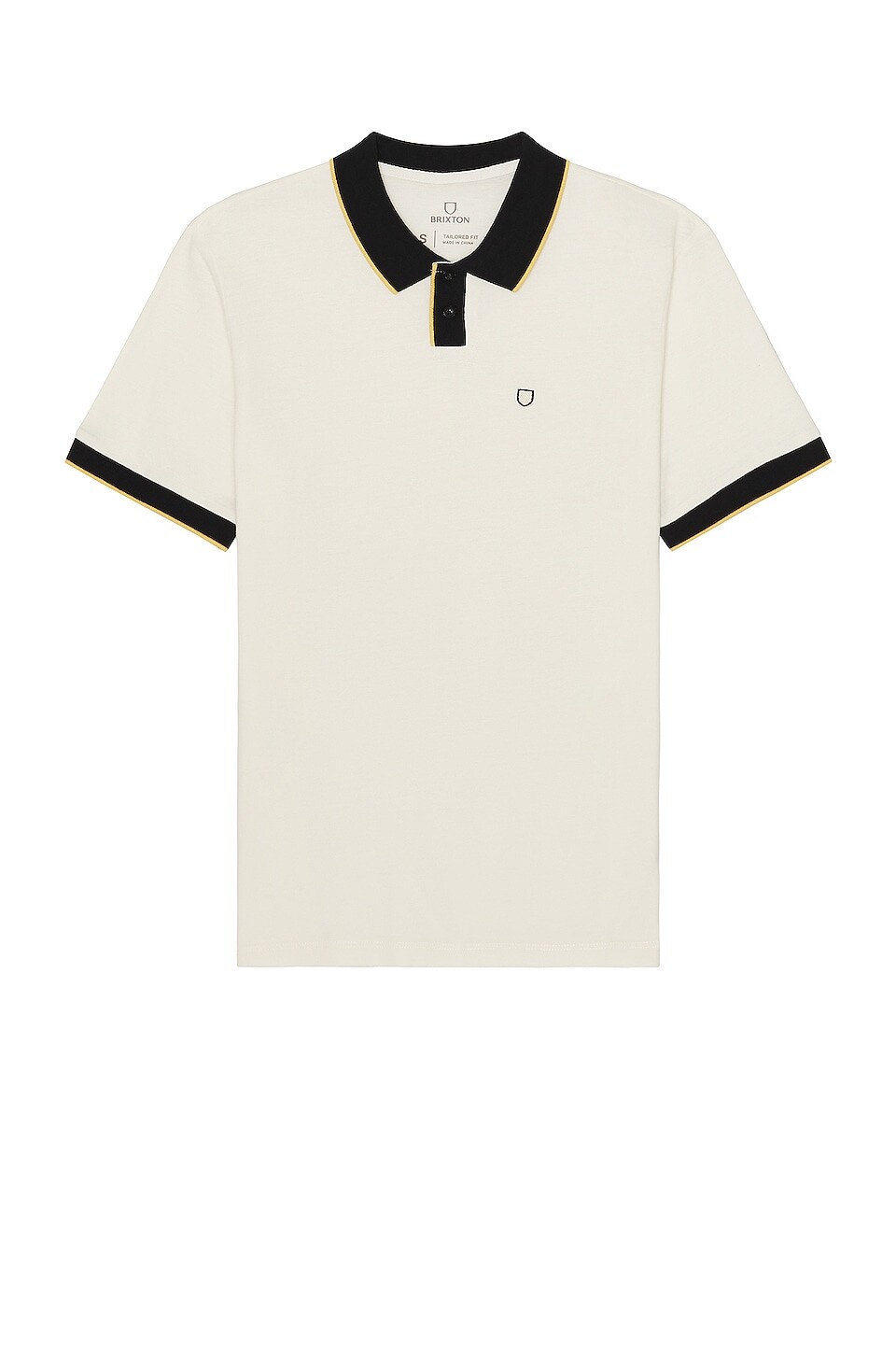 

Рубашка Brixton Proper Short Sleeve Polo, цвет Off White & Black