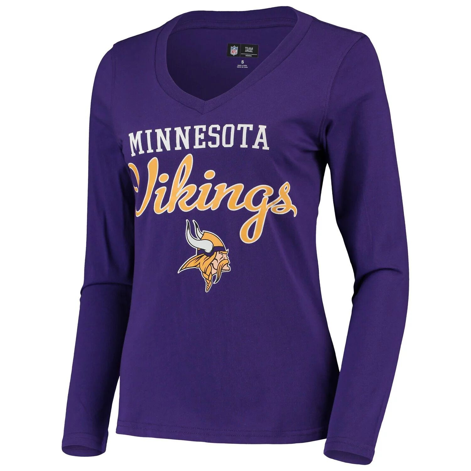 

Женская футболка G-III 4Her by Carl Banks Purple Minnesota Vikings Post Season с длинными рукавами и v-образным вырезом G-III