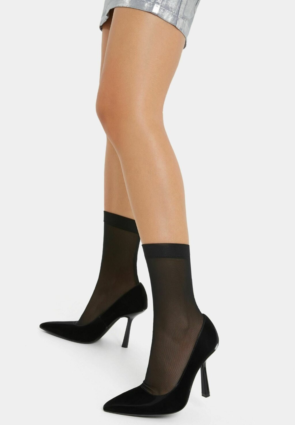 

Ботильоны на каблуке Sock-Style Bershka, черный