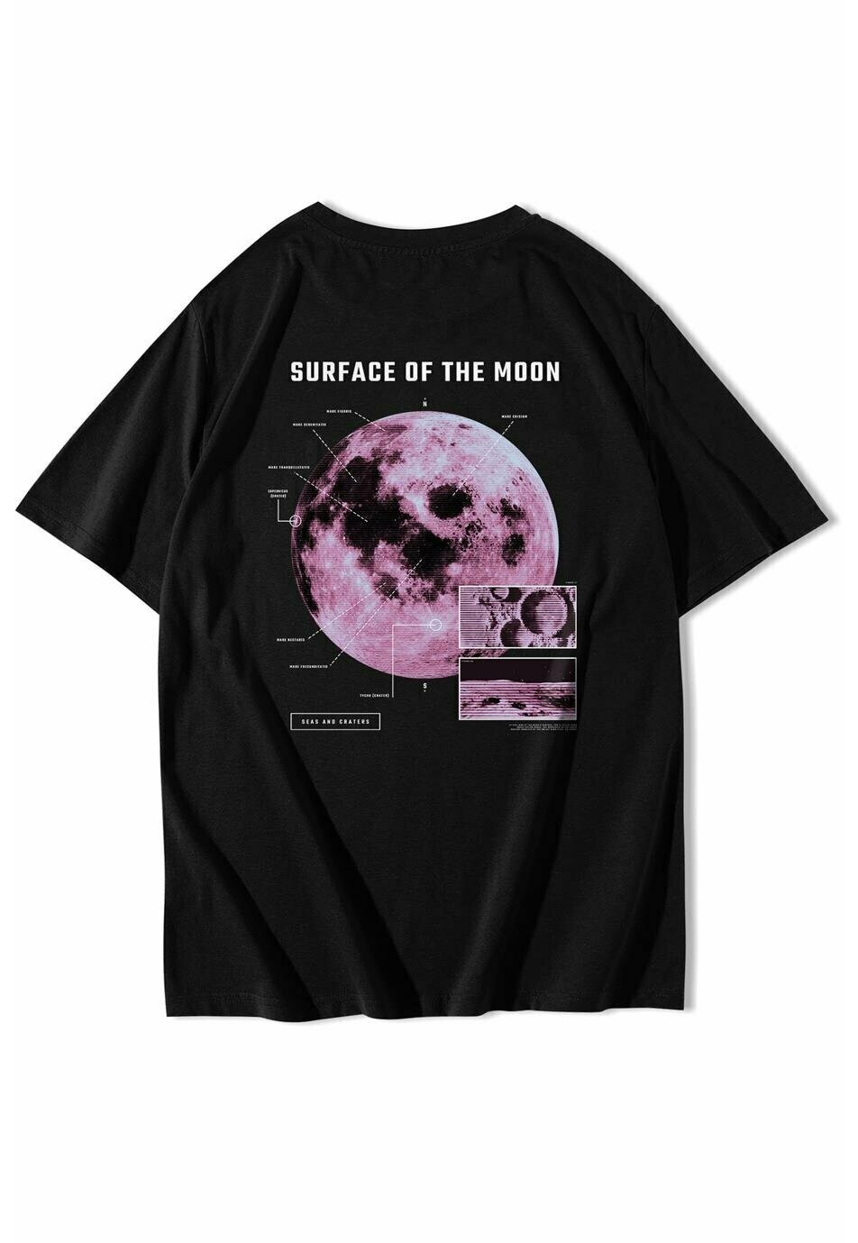 

Футболка с принтом UNISEX OVERSIZE SURFACE ON THE MOON Brz Collection, цвет black