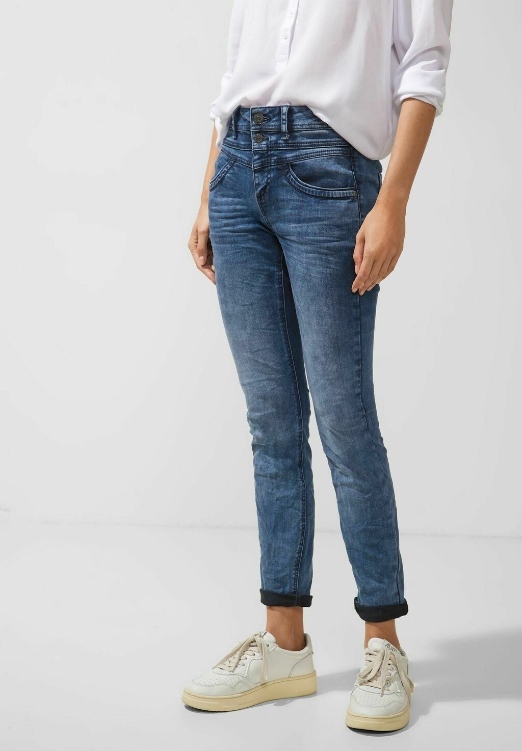 

Джинсы узкого кроя IN HIGH WAIST Street One, цвет blau