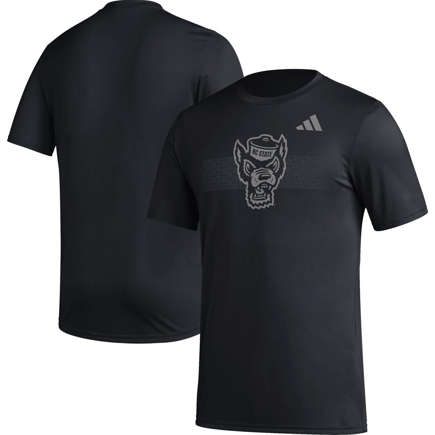 

Мужская черная футболка NC State Wolfpack Pregame AEROREADY adidas, Черный