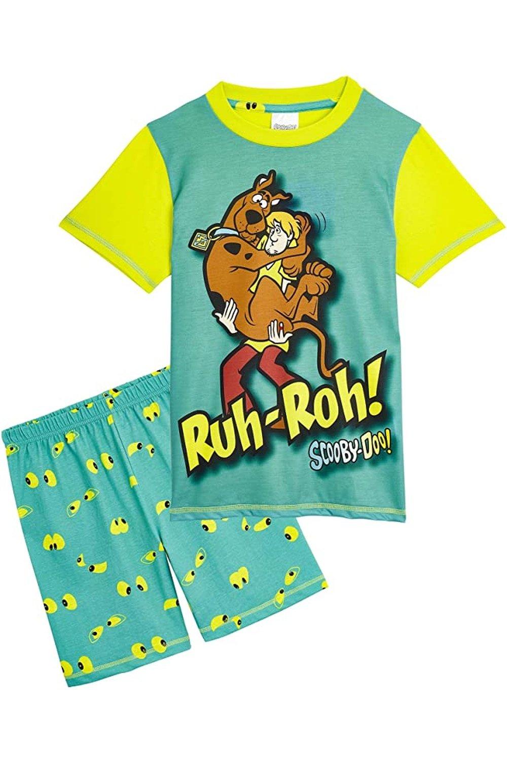 пижамный комплект bhldn короткий светло зеленый Короткий пижамный комплект Scooby Doo, зеленый