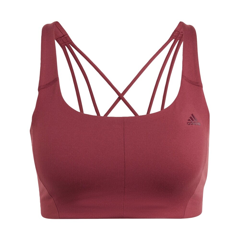 

Спортивный бюстгальтер без косточек Adidas CoreFlow, вишнево-красный