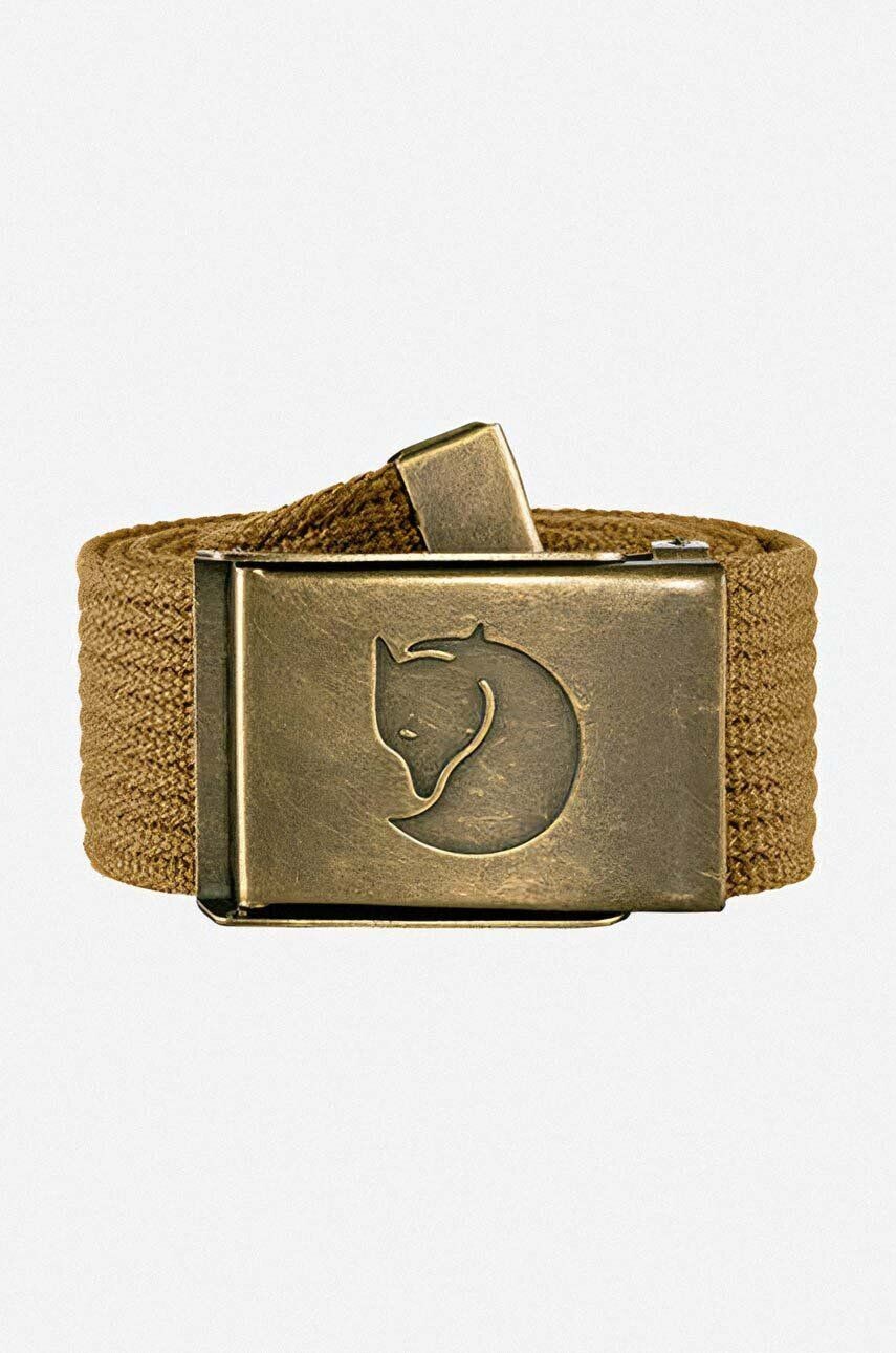 

Ремень Fjallraven Pasek Fjallraven Canvas Brass Belt, бежевый