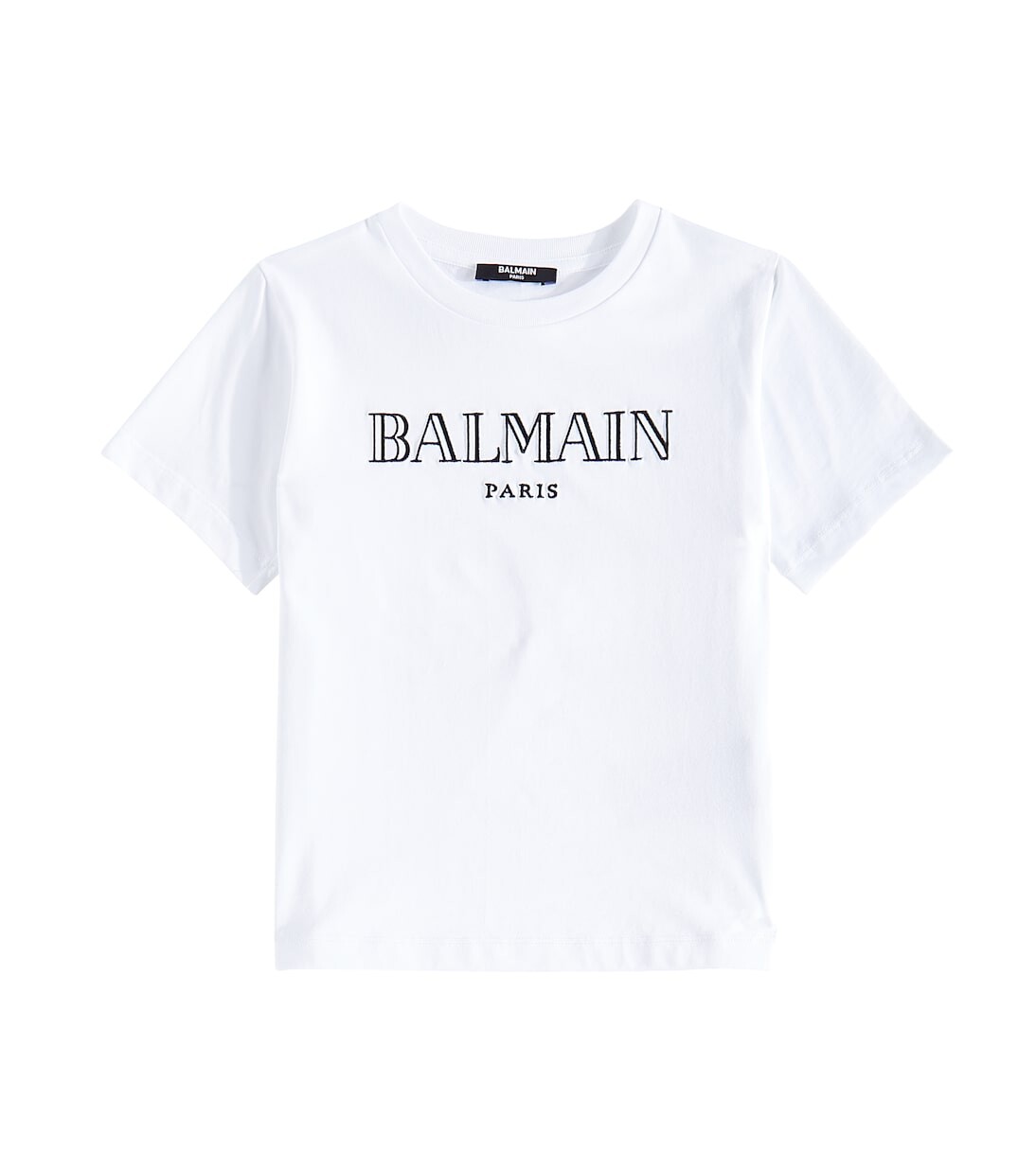 

Хлопковая футболка с логотипом Balmain, белый