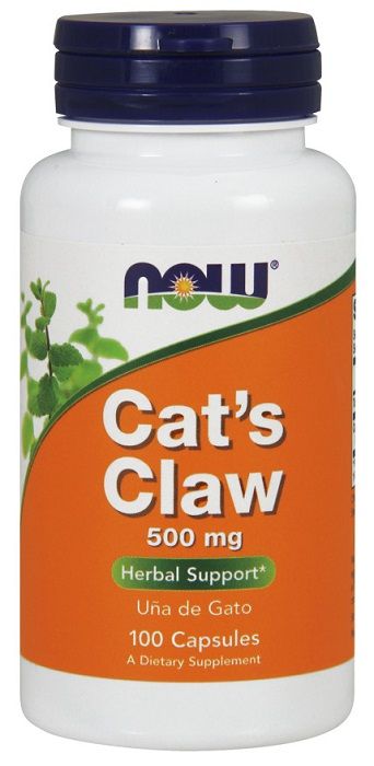 кубок коготь 200 мл Препарат, поддерживающий пищеварение Now Foods Cats Claw 500 mg, 100 шт