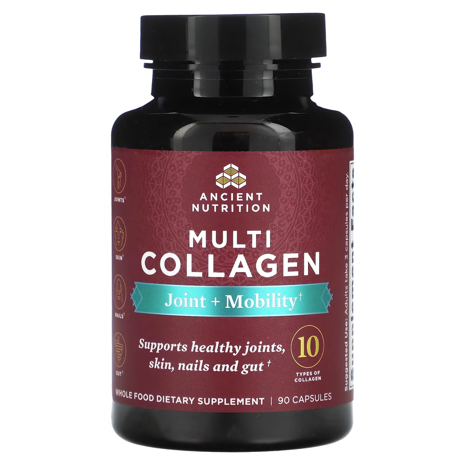 Ancient Nutrition Multi Collagen Joint + Mobility 90 капсул dr axe ancient nutrition multi collagen joint mobility 45 капсул