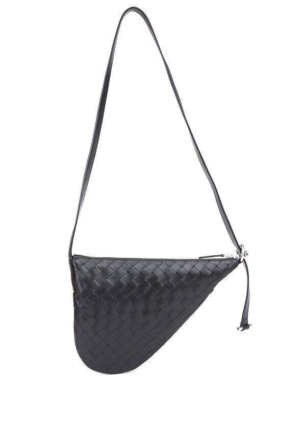 

Маленькая черная мужская кожаная сумка virgule Bottega Veneta