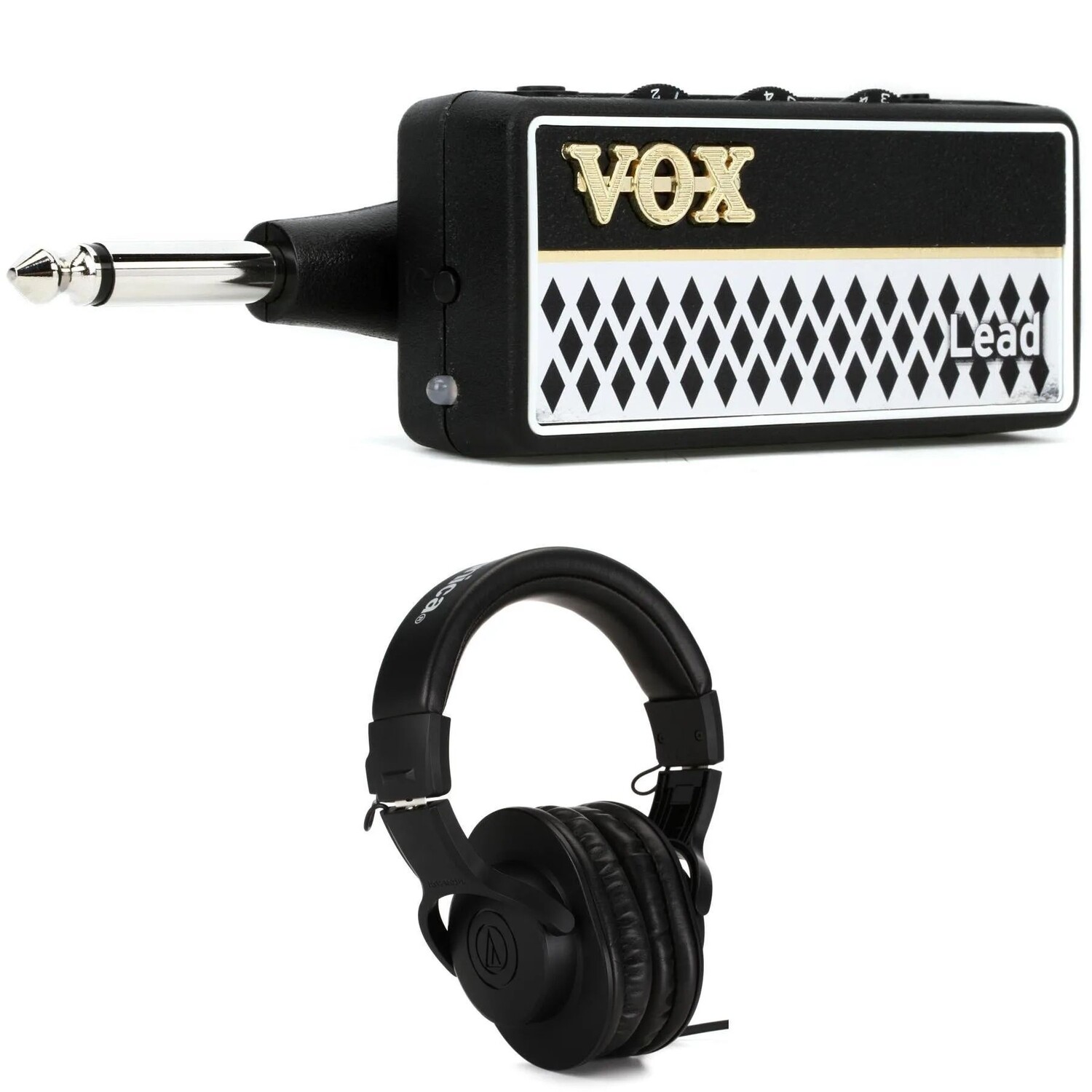 

Новый гитарный усилитель для наушников Vox amPlug 2 Lead и наушники Audio-Technica ATH-M20x