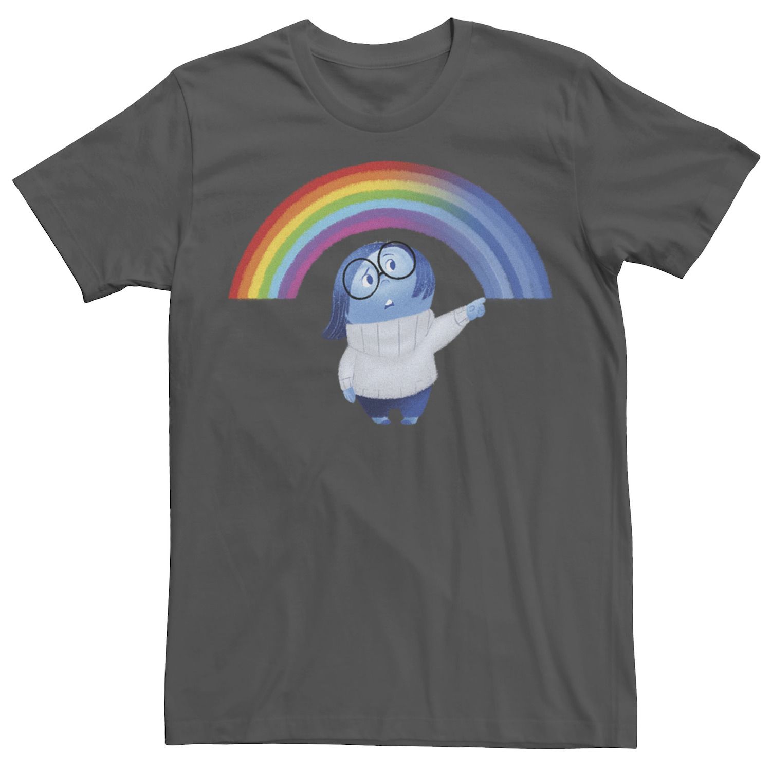 Мужская футболка Disney/Pixar Inside Out Sadness Rainbow Licensed Character