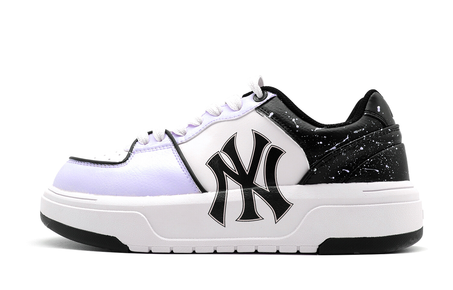 

Кроссовки MLB Chunky Liner Skateboarding Shoes Unisex Low-top White/black/purple, фиолетовый