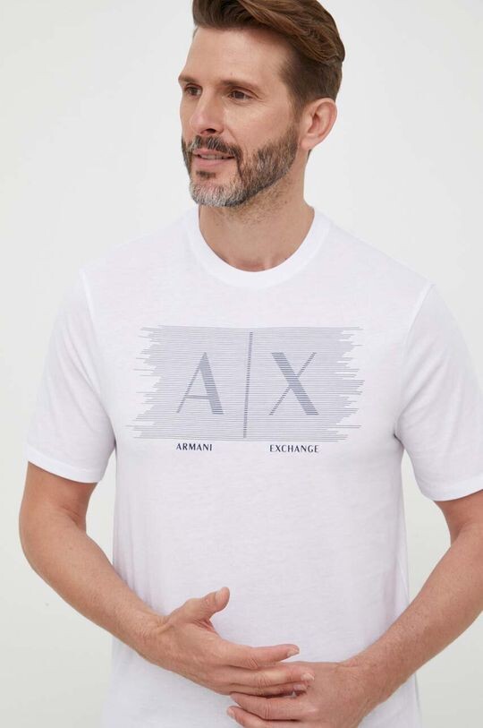 

Хлопковая футболка Armani Exchange, белый