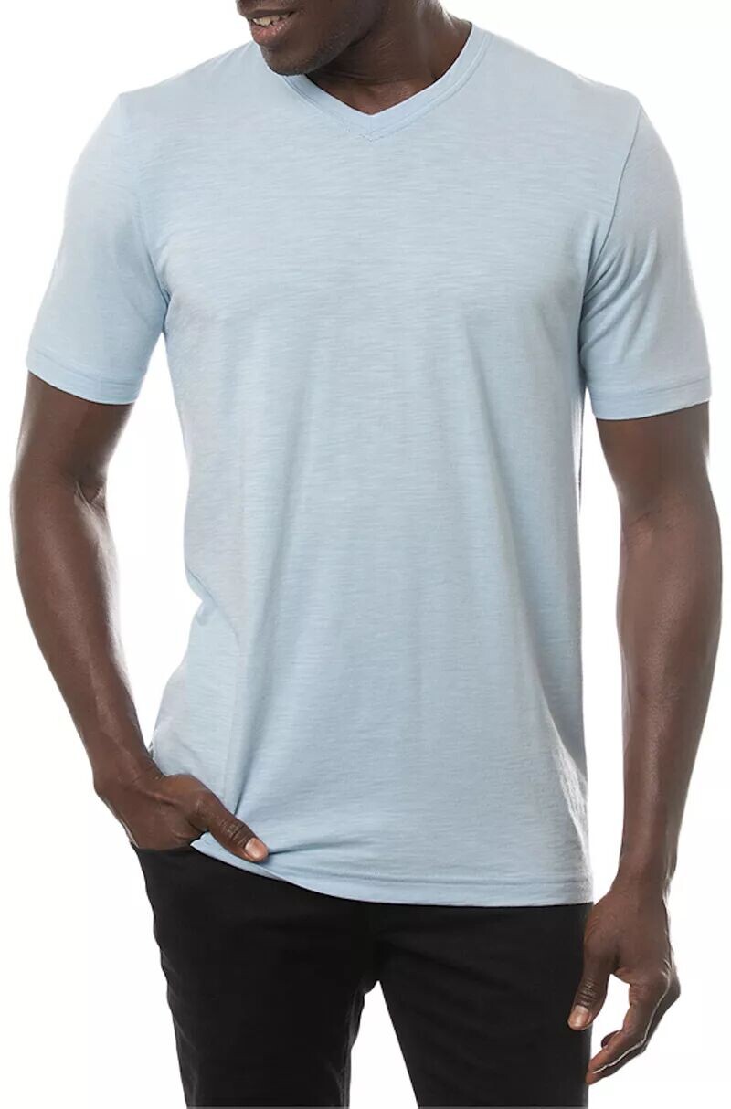 

Мужская рубашка для гольфа TravisMathew Cloud Tee с коротким рукавом, голубой