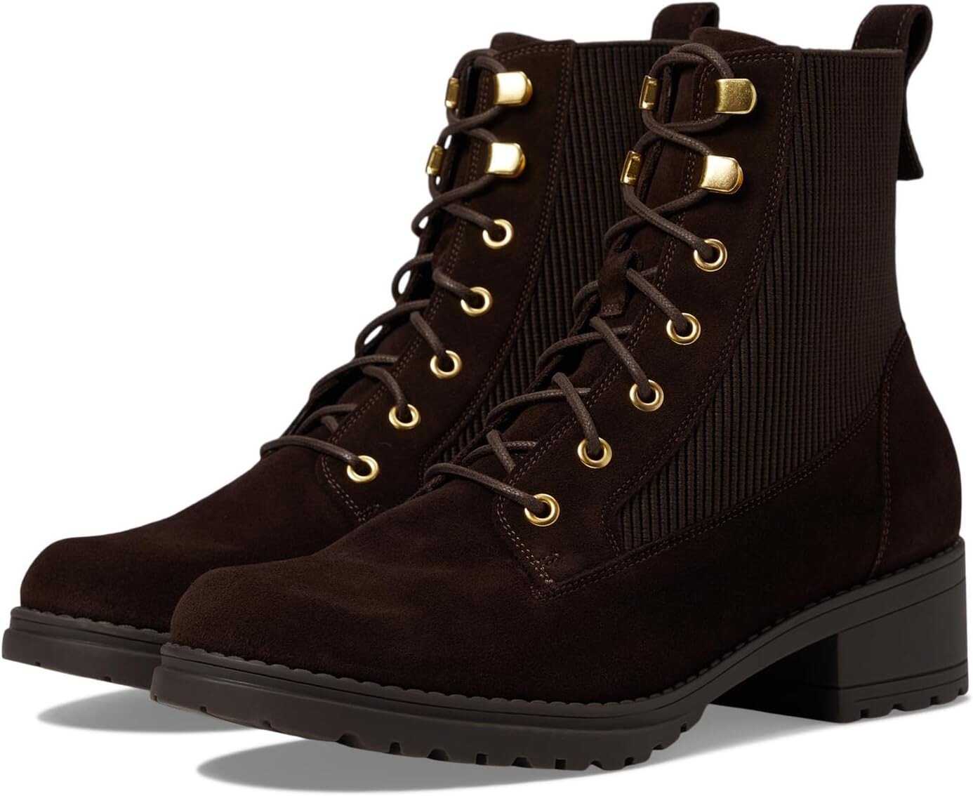 

Ботинки Cole Haan Camea Waterproof Combat Boot II, цвет Dark Chocolate Suede Waterproof