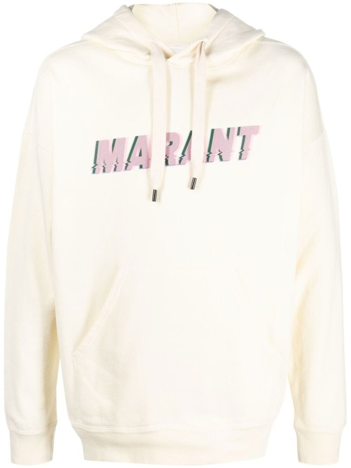 

Marant худи с кулиской и логотипом, нейтральный цвет