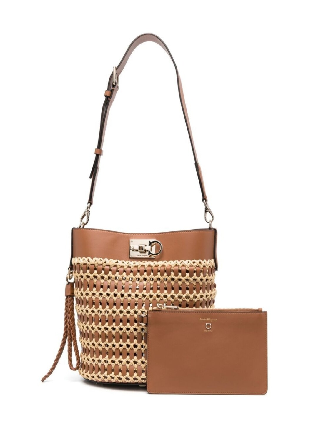 

Сумка-тоут Trifolio Ferragamo, коричневый