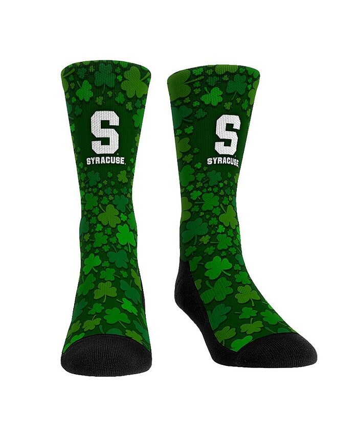 

Мужские и женские носки Syracuse Orange Shamrock Crew Socks ко Дню Святого Патрика Rock 'Em, зеленый