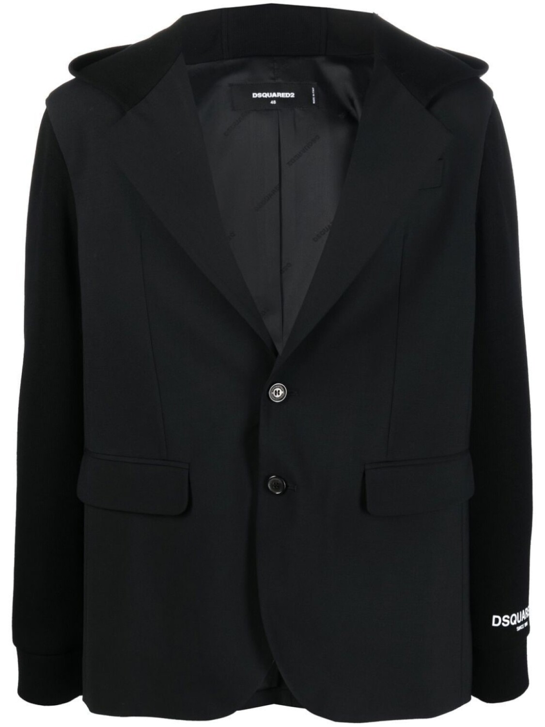 

Dsquared2 однобортный пиджак с капюшоном, черный