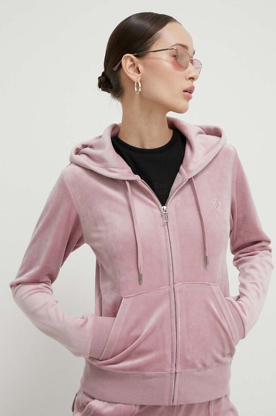 

Бархатная толстовка Juicy Couture, розовый
